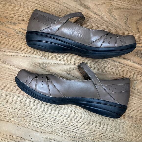 Dansko Mathilda Mary Jane Leather Velcro Strap Dark Taupe EU 42 Women’s 11.5-12 - Picture 8 of 11